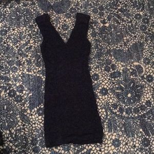 Revolve Navy blue lace body con dress